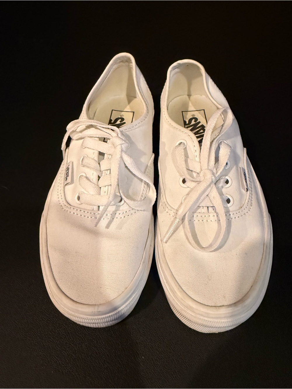Vans White Classic Low-Top Canvas Sneakers